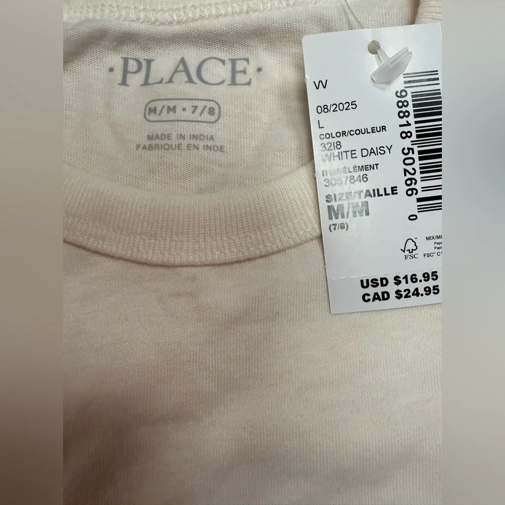 The Children's Place Cream Long Sleeve Tee with Yellow & Gray Football Graphic